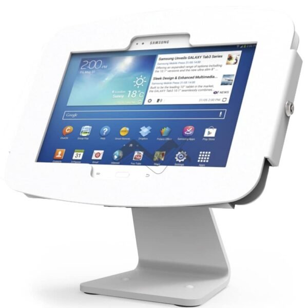 360 Rotatable Samsung Galaxy Enclosure Kiosk with Lockable Flip Cover (for Galaxy Tab 3 7 0/8 0)
