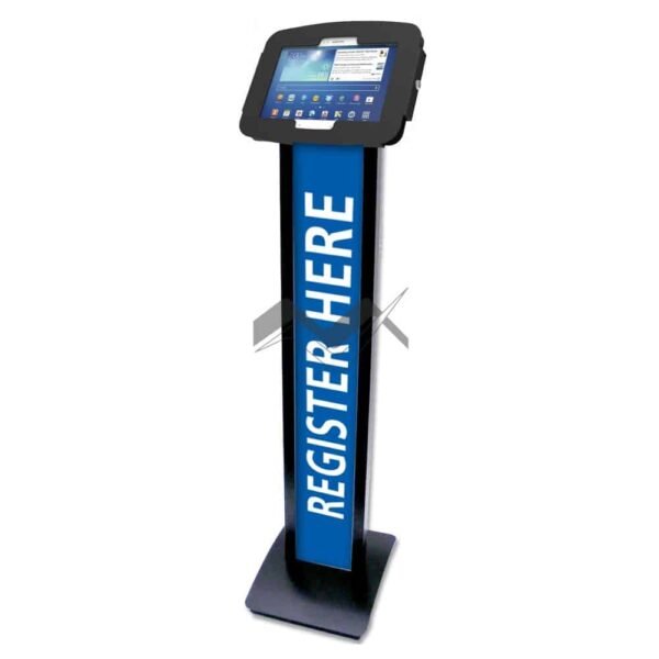 Floor Standing Samsung Galaxy Enclosure Kiosk with Personalised Message Panel Stand (for Galaxy Tab 10 1 /Tab Pro 10 1 / Note 10 1)