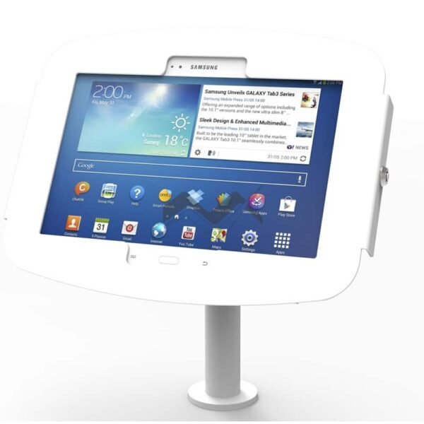 Pole mounted Samsung Galaxy Enclosure Kiosk (for Galaxy 7/8)