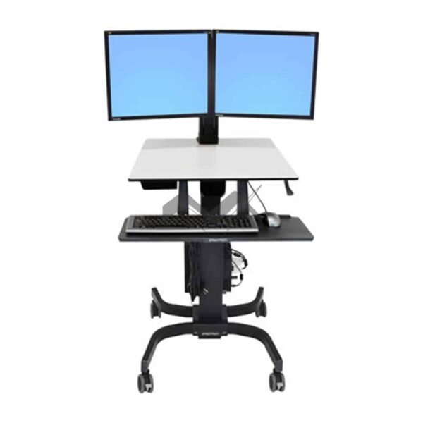 Ergotron workfit mobile workstation WorkFit C, Dual Sit Stand Workstation Mobile Workstation