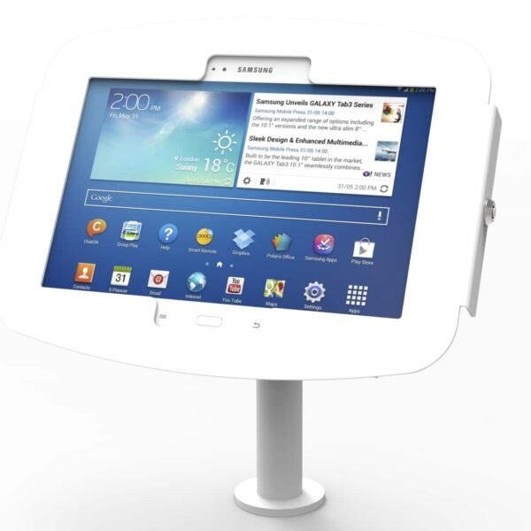 Pole mounted Samsung Galaxy Enclosure Kiosk (for Galaxy 10)