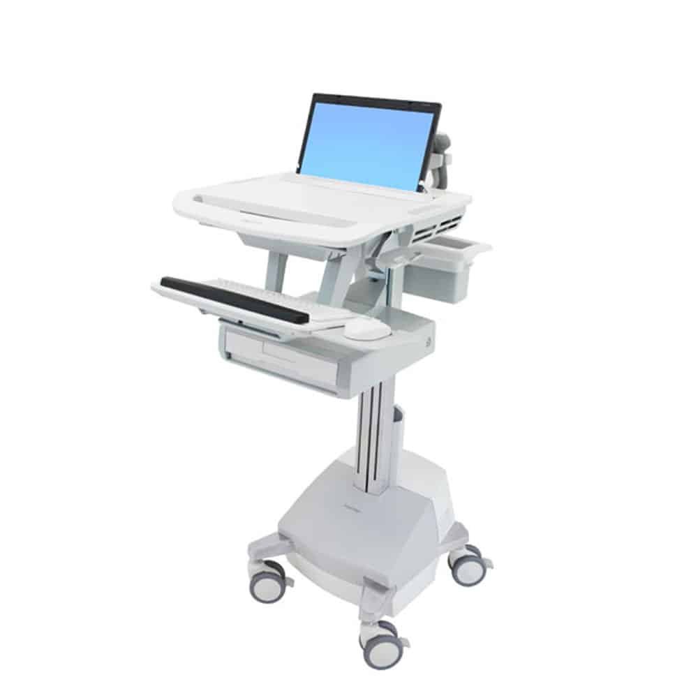 Mobile medical StyleView® Laptop Cart SLA Powered with drawers