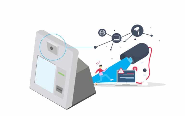 Security Control SMARTPRINT™ self service passbook & account statement printer is equipped with video camera on top of the machine for surveillance or transaction monitoring evidence in case of fraud or criminal acts