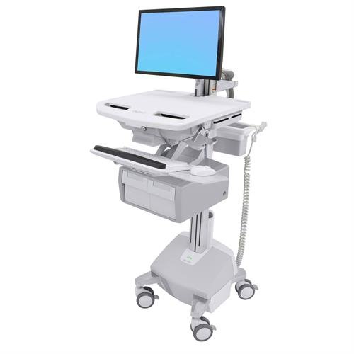StyleView® Cart with LCD Arm, LiFe Powered, 2 Tall Drawers (2×1)