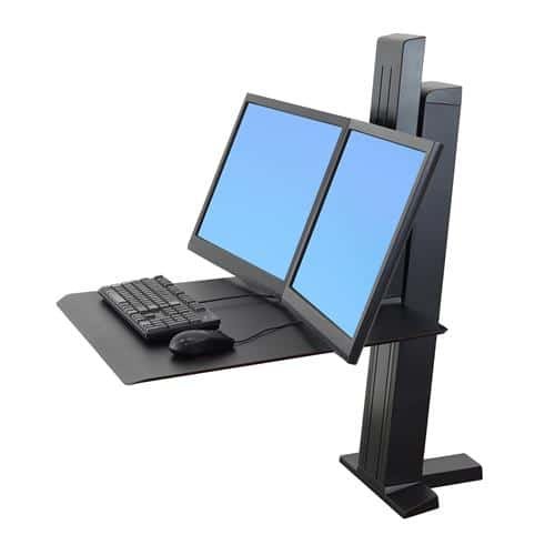 WorkFit SR, Dual Monitor, Sit Stand Desktop Workstation