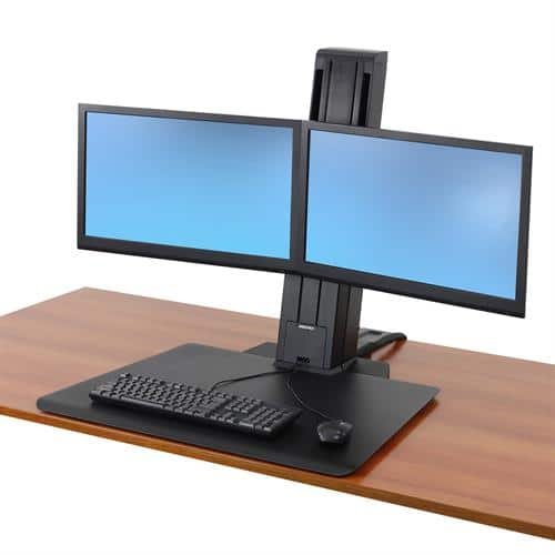 WorkFit SR, Dual Monitor, Sit Stand Desktop Workstation