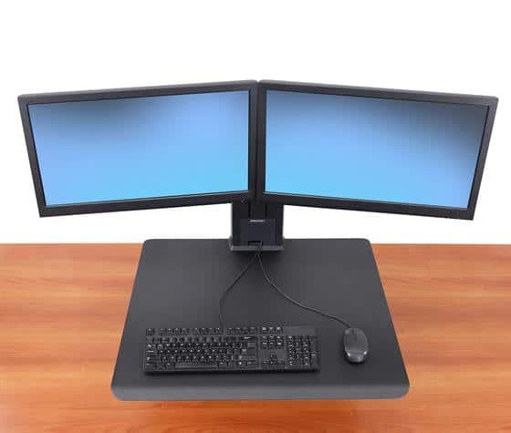 WorkFit SR, Dual Monitor, Sit Stand Desktop Workstation