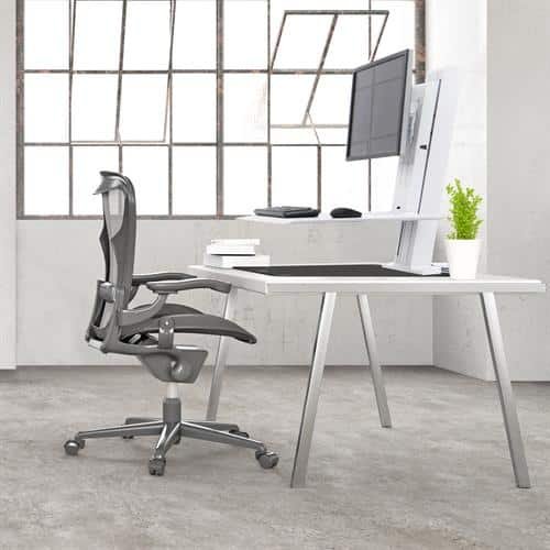 WorkFit SR, Dual Monitor, Sit Stand Desktop Workstation