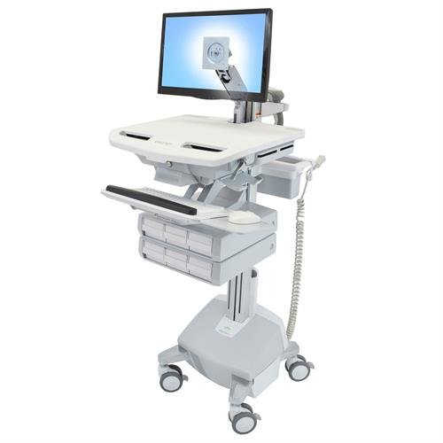 StyleView® Cart with LCD Arm, LiFe Powered, 6 Drawers (3×2)