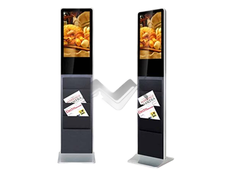 Commercial Free Standing LCD Display with Brochure Holder 1